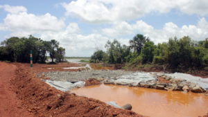 Polluted water from the Equinox Gold mine