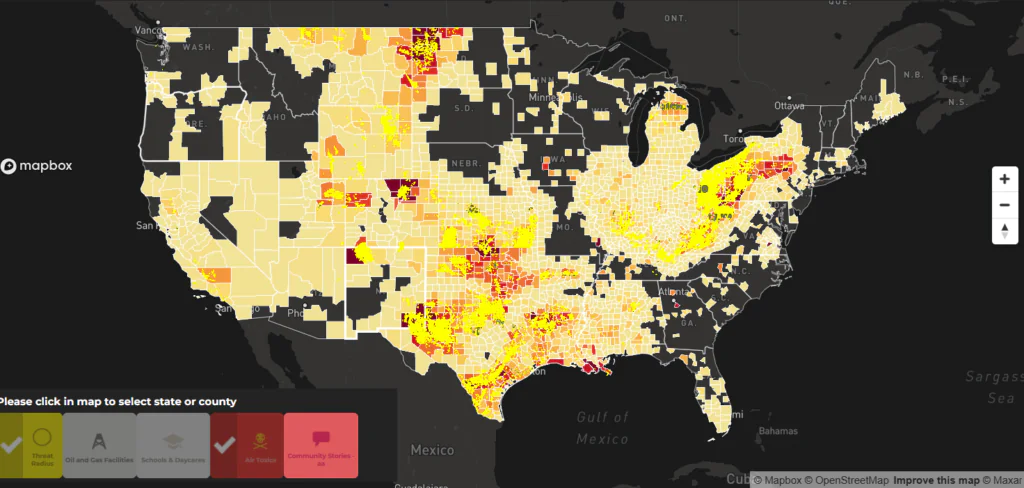 Oil and Gas Threat Map